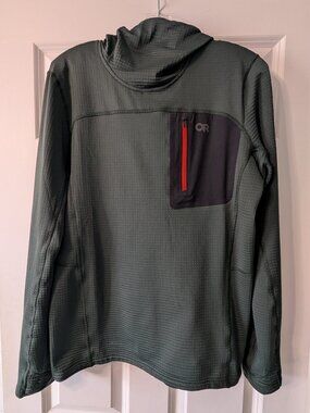 Outdoor Research Men's Vigor Grid Fleece Pullover Hoodie - Medium, Grove